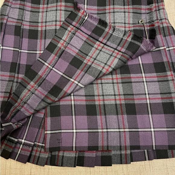 JAMES PRINGLE WEAVERS Kilt Youth 7 to 8 yrs Scotland adjustable purple wool kids - Picture 7 of 9